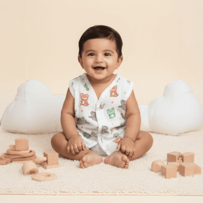 Organic Muslin Button Jabla