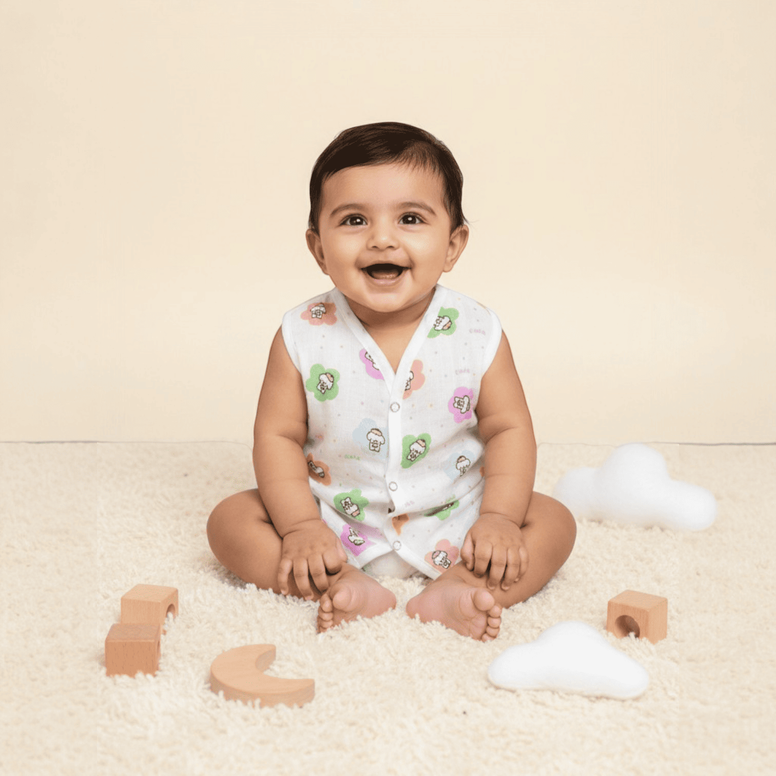 Organic Muslin Button Jabla