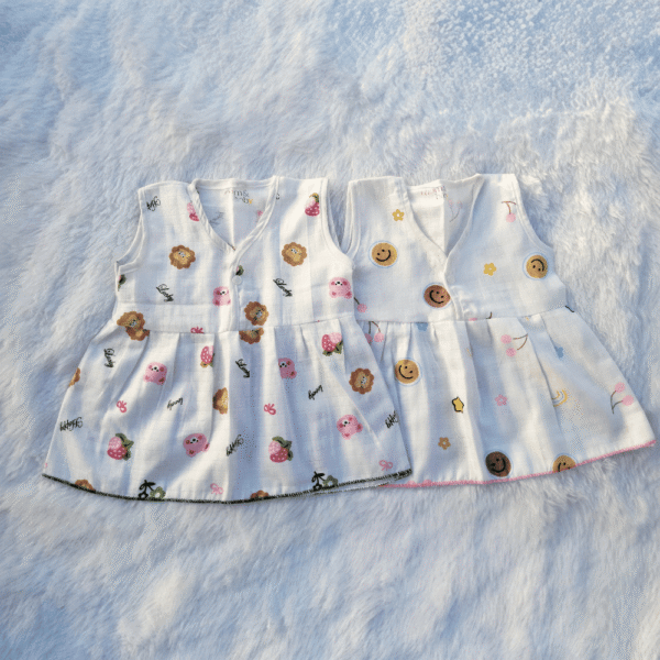 Muslin Frock Button